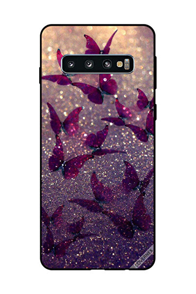 Covernex غطاء حماية لهاتف سامسونج جالاكسي S10 بنقشة فراشات لامعة