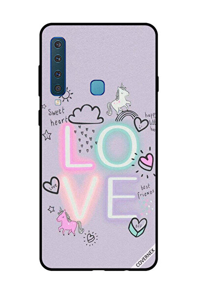 Covernex غطاء حماية لهاتف سامسونج جالاكسي A9 2018 - قلب حلو، حب، وحيد القرن