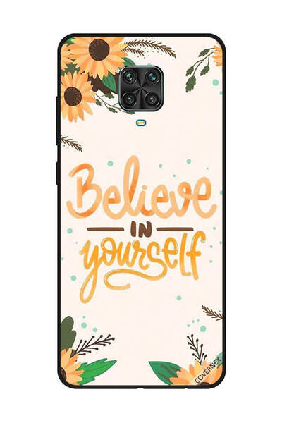 Covernex غطاء حماية لهاتف شاومي ريدمي نوت 9S/9 برو - ثق بنفسك - زهور الشمس