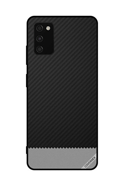 Covernex غطاء حماية لهاتف سامسونج جالاكسي A03s 4G بنمط خطوط سوداء ورمادية