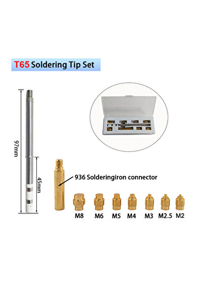 Choice1 T65 Heat Tip Set TS/T65 Heat Insert Nut kit 3D threaded hole Implante...