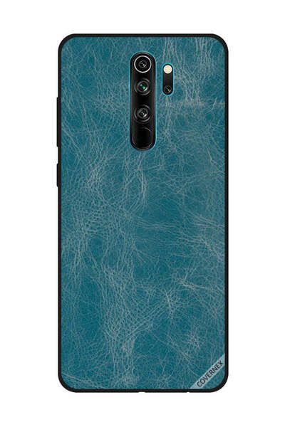 Covernex غطاء حماية لهاتف شاومي ريدمي نوت 8 برو بنمط جلدي أزرق