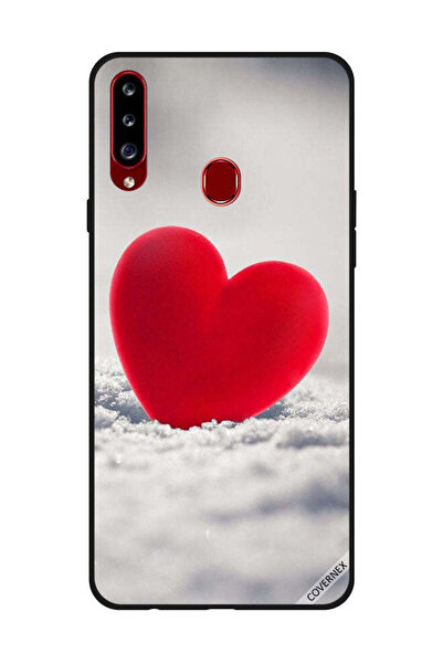 Covernex غطاء حماية لهاتف سامسونج جالاكسي A20s بتصميم قلب أحمر جميل