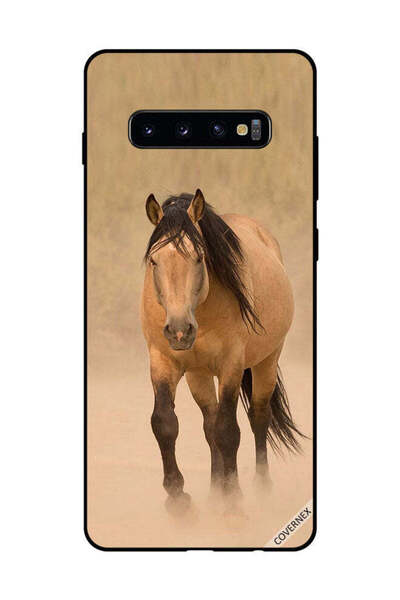 Covernex غطاء حماية لهاتف سامسونج جالاكسي S10 بلس - سباق الخيل البني