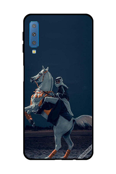 Covernex غطاء حماية لهاتف سامسونج جالاكسي A7 2018 - شاب على حصان