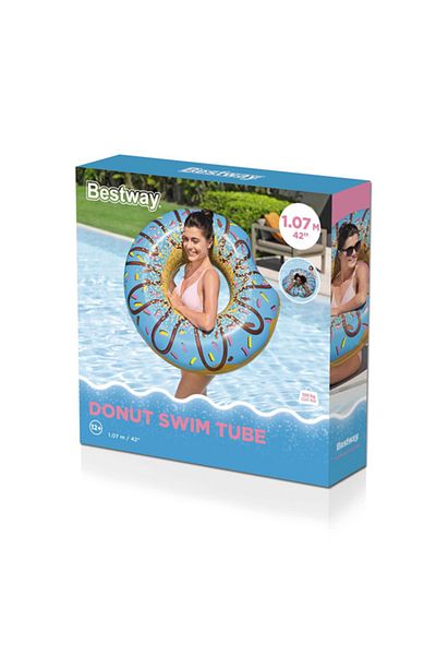 BESTWAY أنبوب السباحة على شكل كعكة الدونات من بيست واي
