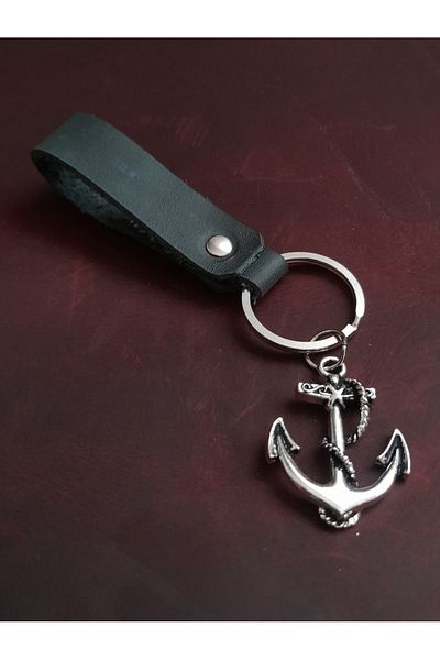 BSN Store Anchor Symbol Premium Keychain Hand Made Real Leather Keychain
