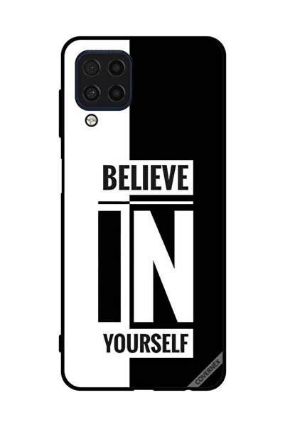 Covernex غطاء حماية لهاتف سامسونج جالاكسي M32 4G - ثق بنفسك - أسود وأبيض