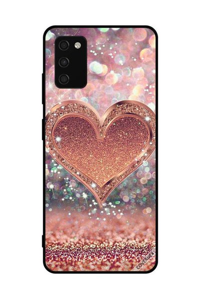 Covernex غطاء حماية لهاتف سامسونج جالاكسي A03s 4G - قلب ذهبي لامع