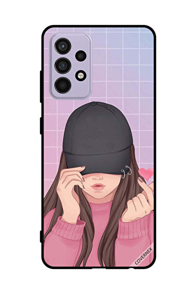 Covernex غطاء حماية لهاتف سامسونج جالاكسي A52s 5G سناب لوف، قبعة سوداء للبنات