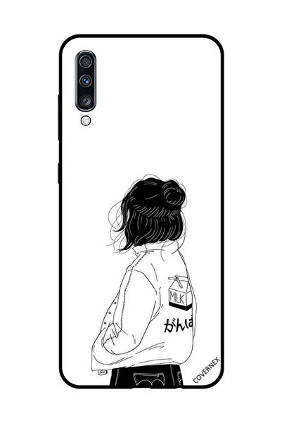 Covernex غطاء حماية لهاتف سامسونج جالاكسي A70 فتاة تفكر بعمق كبير