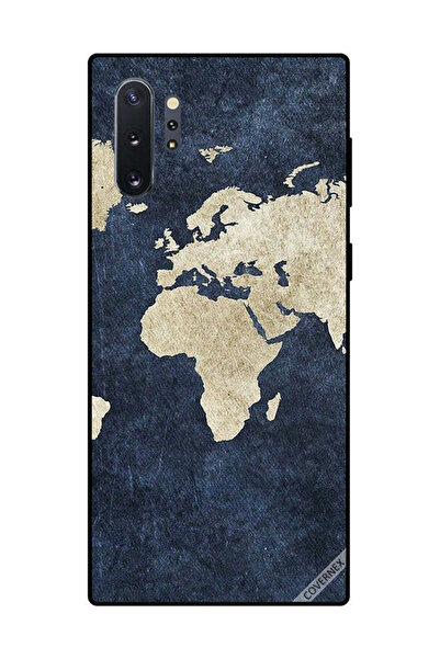 Covernex غطاء حماية لهاتف سامسونج جالاكسي نوت 10 بلس بنمط خريطة على الجينز