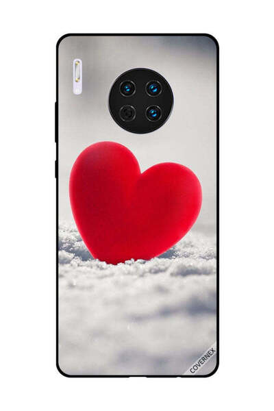 Covernex غطاء حماية لهاتف هواوي ميت 30 بتصميم قلب أحمر جميل