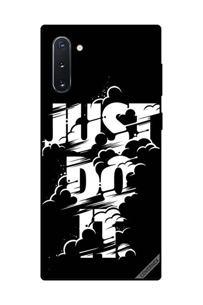 Covernex غطاء حماية لهاتف سامسونج جالكسي نوت 10 - جاست دو إت - أبيض وأسود