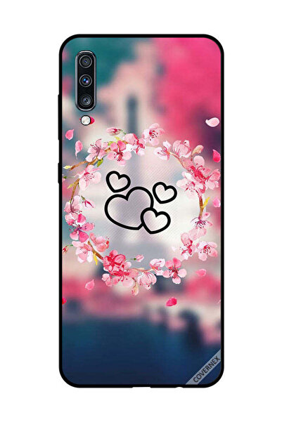Covernex غطاء حماية لهاتف سامسونج جالاكسي A70 قلوب سوداء