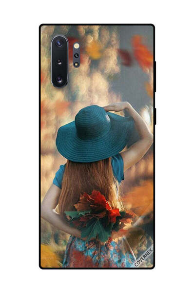 Covernex غطاء حماية لهاتف سامسونج جالاكسي نوت 10 بلس، فتاة قبعة تخفي أوراق الحب