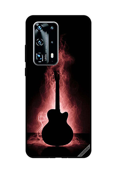 Covernex غطاء حماية لهاتف هواوي بي 40 برو بلس بتصميم انعكاس جيتار في الظلام