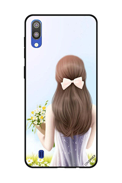 Covernex غطاء حماية لهاتف سامسونج جالاكسي M10 - فتاة جميلة تحمل الزهور