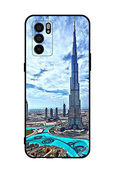 Covernex غطاء حماية لهاتف أوبو رينو 6 5G - برج خليفة - غيوم مؤثرة