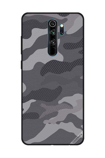 Covernex غطاء حماية لهاتف شاومي ريدمي نوت 8 برو بنمط مموه رمادي