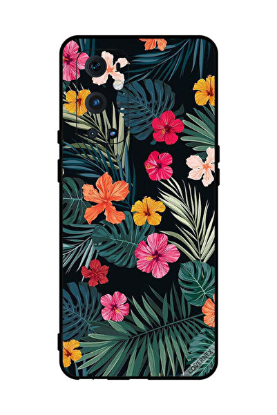 Covernex غطاء حماية لهاتف OnePlus 9 Pro بنقشة زهور متعددة الألوان وريش أخضر داكن