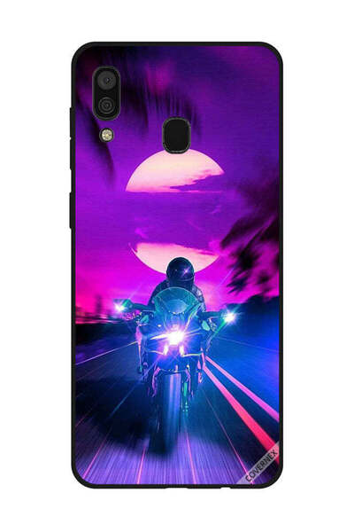 Covernex غطاء حماية لهاتف سامسونج جالاكسي A30 راكب الدراجة النارية يترك القمر...