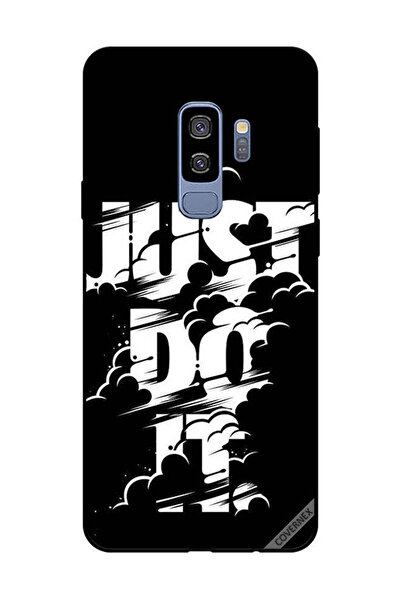 Covernex غطاء حماية لهاتف سامسونج جالاكسي S9 بلس - Just Do It - أبيض وأسود