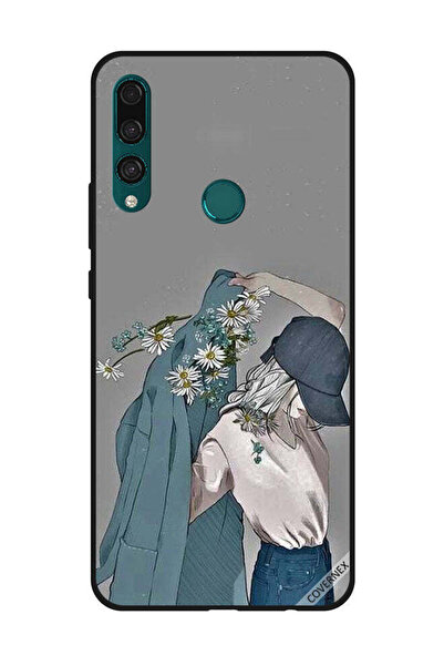 Covernex غطاء حماية لهاتف هواوي Y9 Prime 2019، فتاة ترتدي معطفًا زهريًا