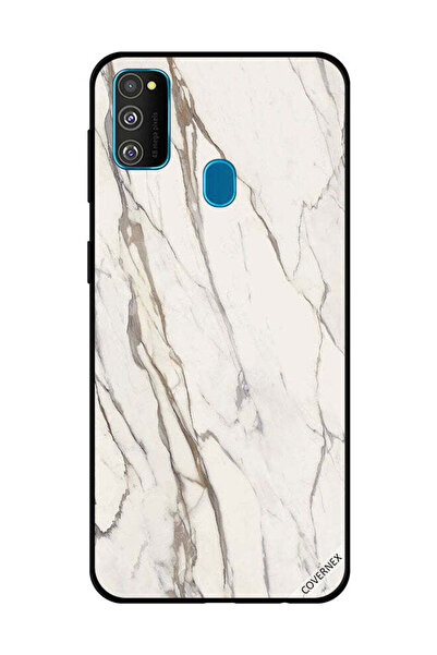 Covernex غطاء حماية لهاتف سامسونج جالاكسي M30s بنمط رخامي أبيض متشقق