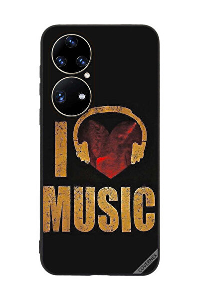 Covernex غطاء حماية لهاتف هواوي P50 - أنا أحب الموسيقى فينتاج