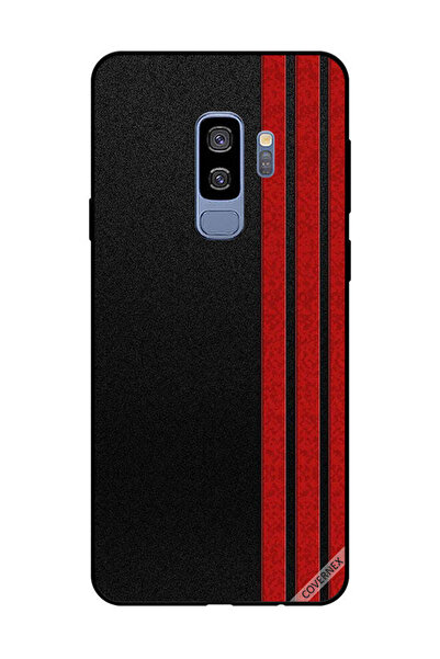 Covernex غطاء حماية لهاتف سامسونج جالاكسي S9 بلس بثلاثة خطوط عمودية حمراء