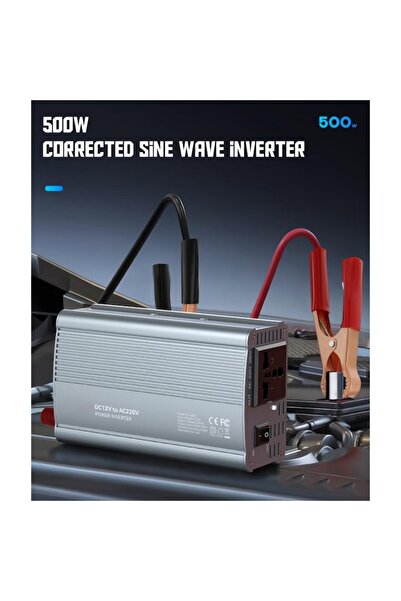 OEM Auto Power Inverter, 12 V DC to 220V AC, 500W, Universal Socket EU/UK/USA/AU, Overheat Protection, L