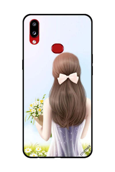 Covernex غطاء حماية لهاتف سامسونج جالاكسي A10s - فتاة جميلة تحمل الزهور