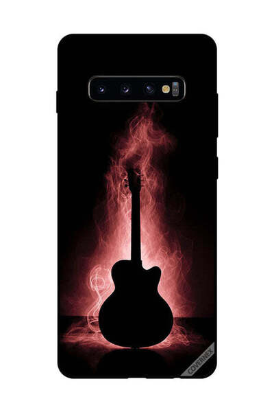 Covernex غطاء حماية لهاتف سامسونج جالاكسي S10 بلس بتصميم انعكاس جيتار في الظلام
