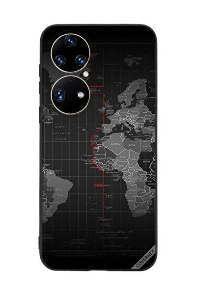 Covernex غطاء حماية لهاتف هواوي بي 50 برو بطبعة حدود المحيط