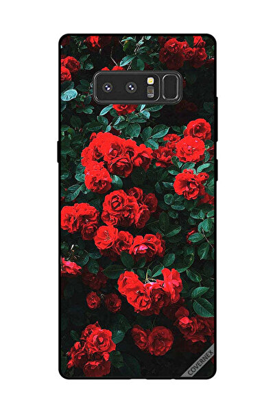 Covernex غطاء حماية لهاتف سامسونج جالاكسي نوت 8 - حديقة الورود الحمراء