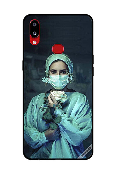 Covernex غطاء حماية لهاتف سامسونج جالاكسي A10s ممرضة تحمل زهرة