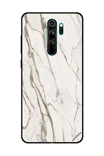 Covernex غطاء حماية لهاتف شاومي ريدمي نوت 8 برو بنمط رخامي أبيض متشقق