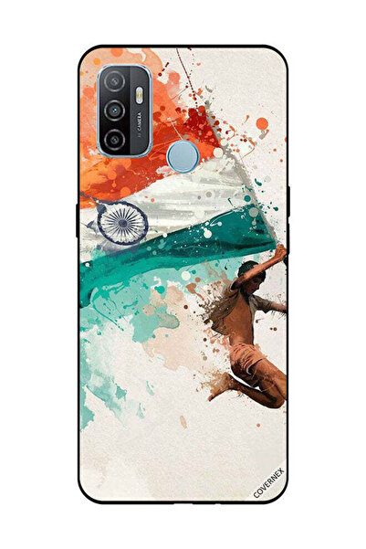 Covernex غطاء حماية لهاتف OPPO A53/A53S يحمل علم الهند أثناء الطيران