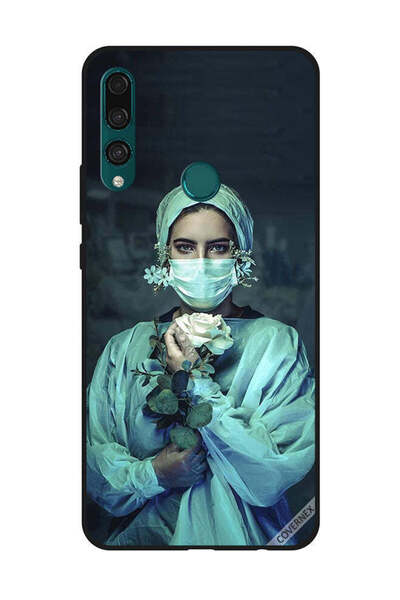 Covernex غطاء حماية لهاتف هواوي Y9 Prime 2019 ممرضة تحمل زهرة
