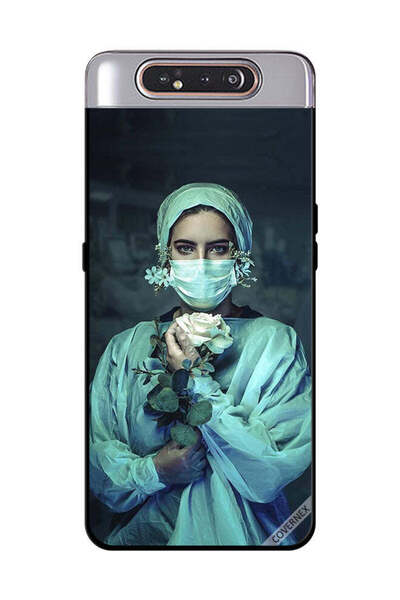 Covernex غطاء حماية لهاتف سامسونج جالاكسي A80 ممرضة تحمل زهرة