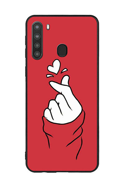 Covernex غطاء حماية لهاتف سامسونج جالاكسي A21 سناب لوف أحمر