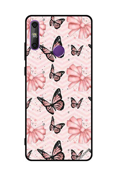 Covernex غطاء حماية لهاتف هواوي إنجوي 20E - فراشات باللونين الأسود والخوخي