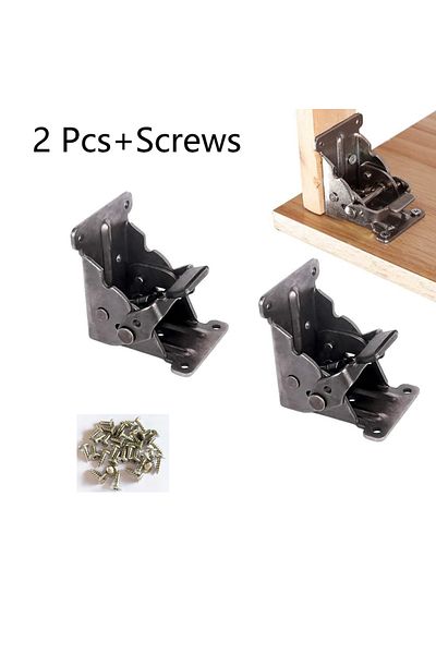 Choice 2Pcs With Screws 2 Pieces/4 Pieces 90 Degree Right Angle Thickeneded Self-Locking Foldableing Hinge