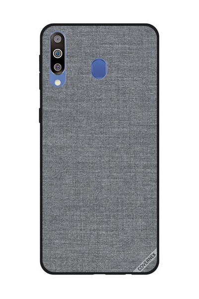 Covernex غطاء حماية لهاتف سامسونج جالاكسي M30 بنمط قماش رمادي