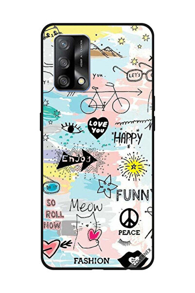 Covernex Protective Case Cover For OPPO A74/F19 4G Doodle Meow Enjoy