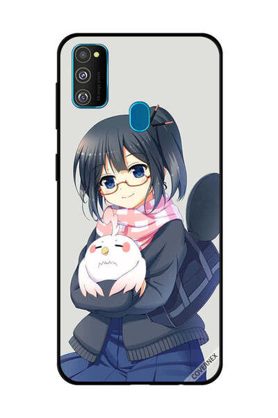 Covernex غطاء حماية لهاتف سامسونج جالاكسي M30s فتاة تحمل حيوانًا أليفًا