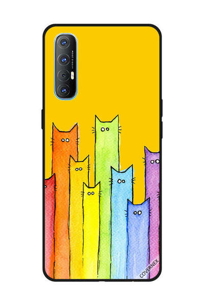 Covernex غطاء حماية لهاتف OPPO Reno 3 Pro - فن دمية القط