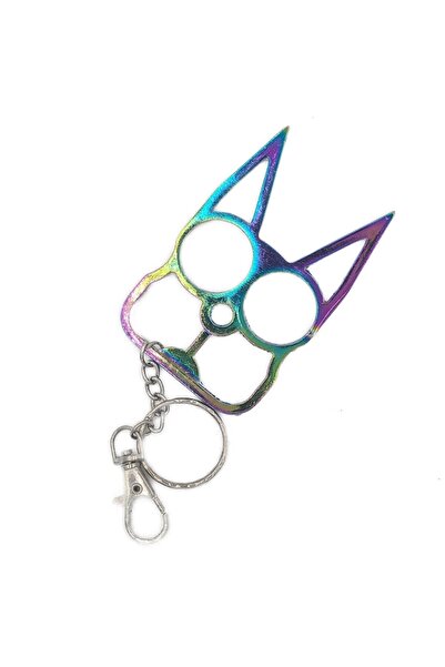 dalimag Keychain Dagger Box Type, Cat Head, Multicolor