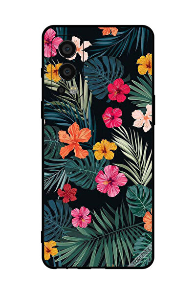 Covernex غطاء حماية لهاتف OnePlus Nord 2 5G، زهور متعددة الألوان وريش أخضر داكن